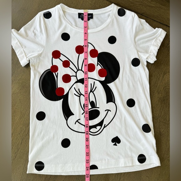 Disney Kate Spade Minnie Mouse Short Sleeve Cotton T-Shirt Tee Top Size Small - Picture 14 of 15